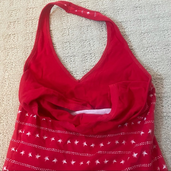 Holister Red Halter Top w White Star Pattern - Picture 4 of 6